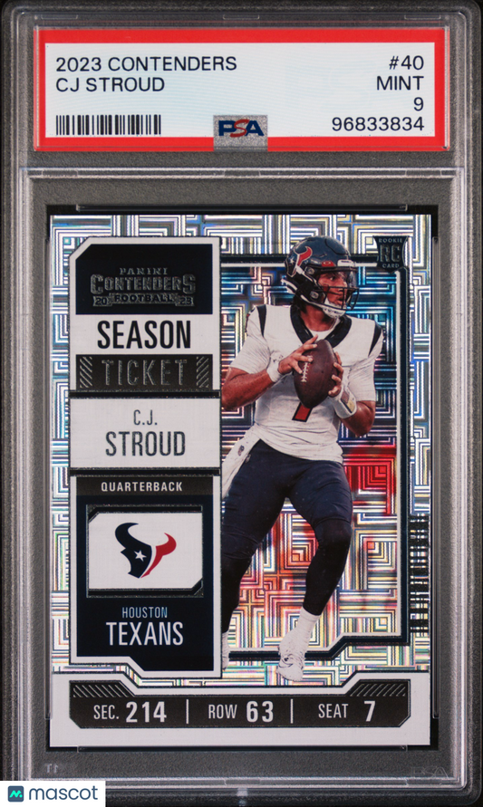 CJ Stroud 2023 Panini Contenders #40 PSA 9