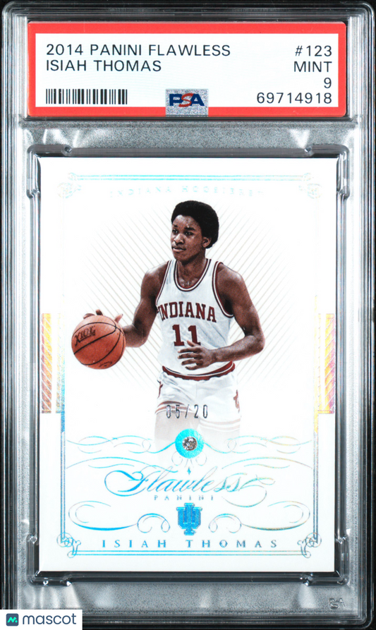 Isiah Thomas 2014 Panini Flawless Alma Mater Diamond /20 #123 PSA 9