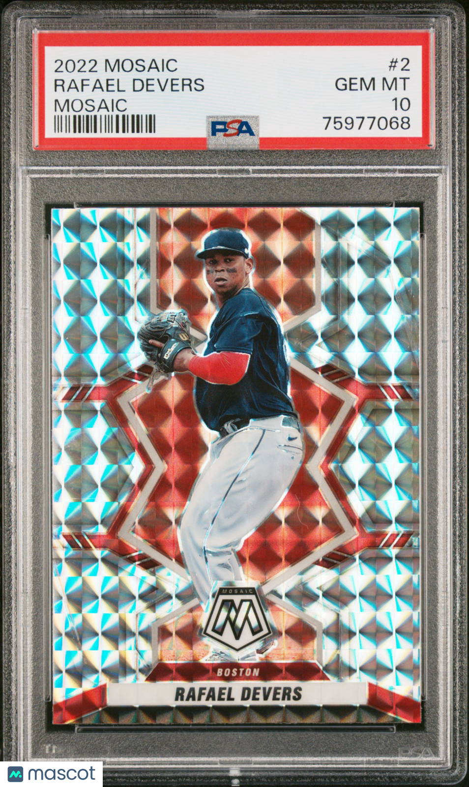 2022 Panini Mosaic Rafael Devers Mosaic #2 PSA 10