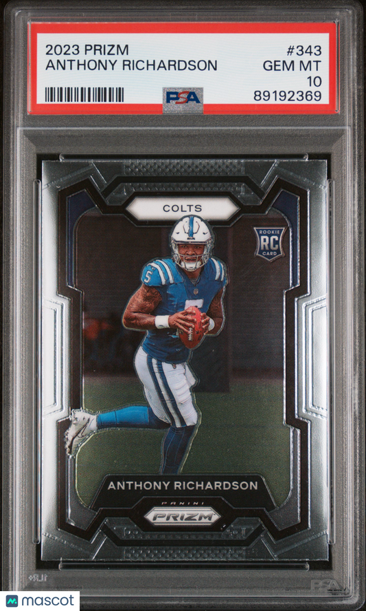 2023 Panini Prizm Anthony Richardson #343 PSA 10