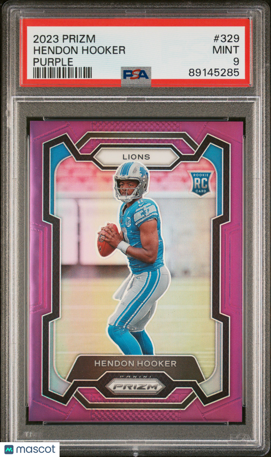 2023 Panini Prizm Hendon Hooker Purple /125 #329 PSA 9