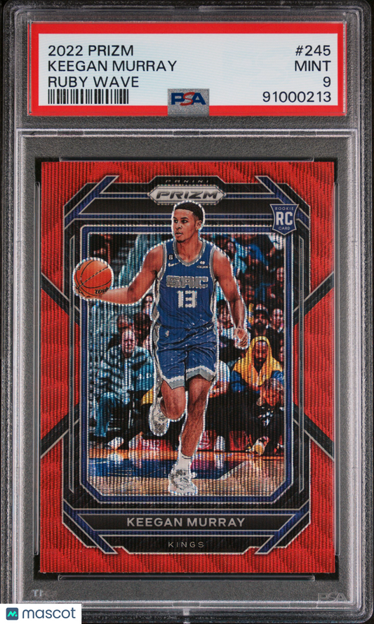 2022 Panini Prizm Keegan Murray Ruby Wave #245 PSA 9