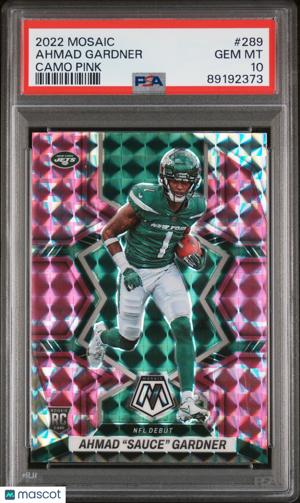 2022 Panini Mosaic Ahmad Gardner Camo Pink #289 PSA 10