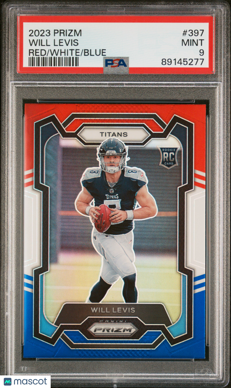 2023 Panini Prizm Will Levis Red White Blue #397 PSA 9