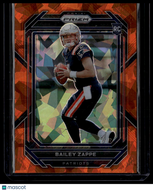 Bailey Zappe 2022 Panini Prizm Orange Ice #305