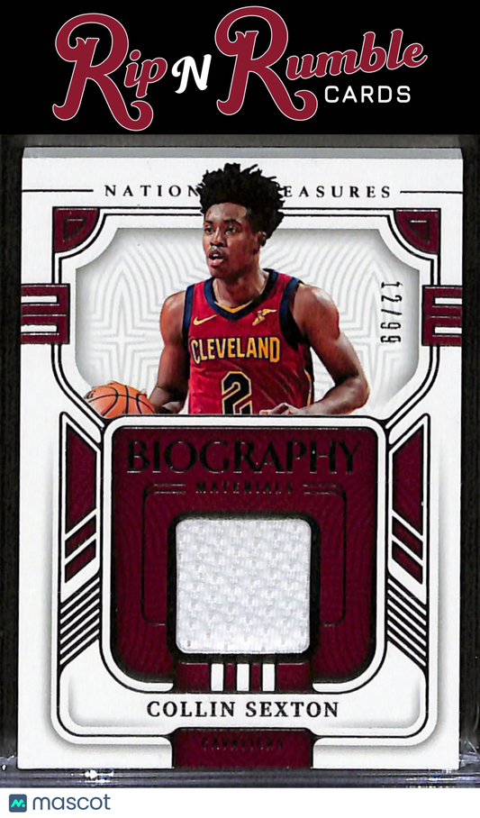 2022-23 Panini National Treasures Collin Sexton Biography Materials /99 #BGM-SET