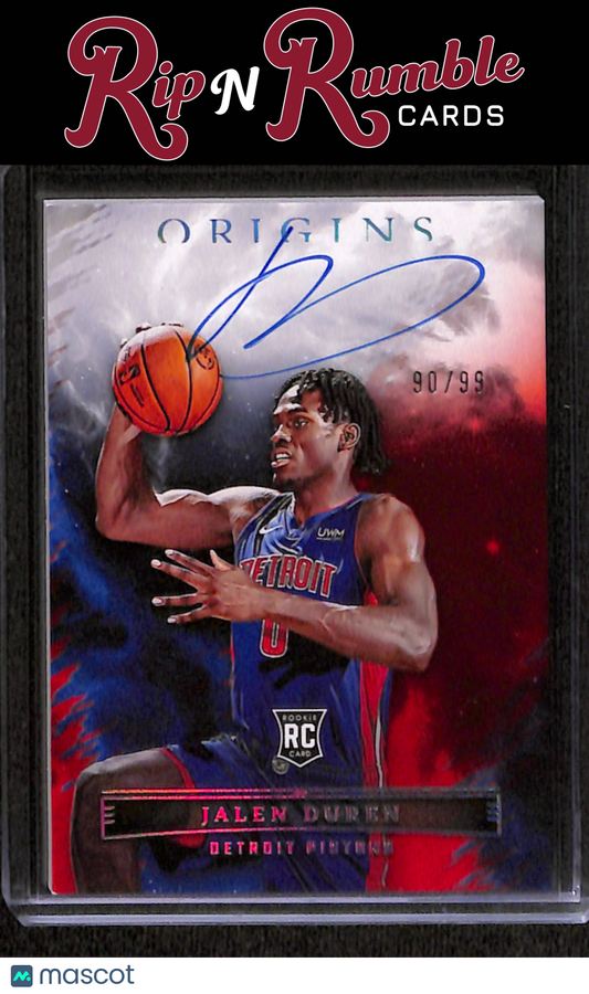 2022-23 Origins Jalen Duren Rookie Autographs Red /99 #RA-JDR