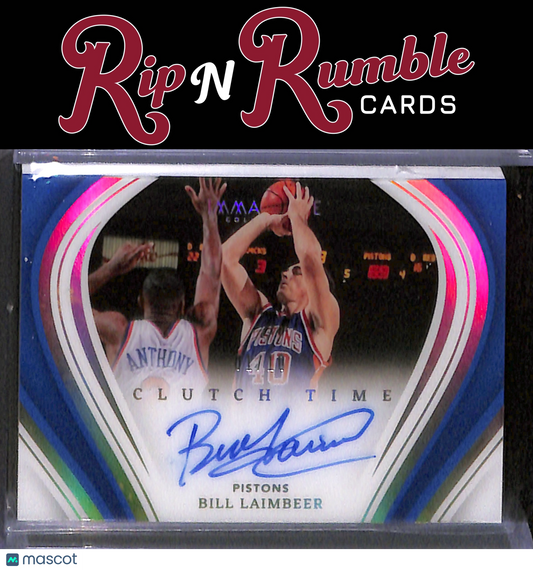 2022-23 Immaculate Bill Laimbeer Clutch Time Signatures Gold /10 #CTS-BLA