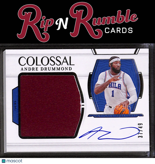 2022-23 Panini National Treasures Andre Drummond Colossal Material Autos /49