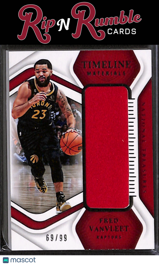 2022-23 National Treasures Fred VanVleet Timeline Materials /99 #TM-FVT