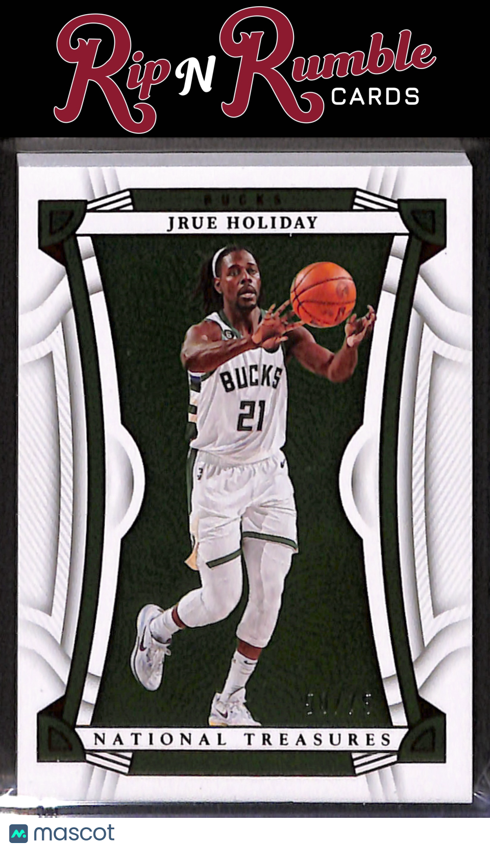 2022-23 National Treasures Jrue Holiday Red /75 #76