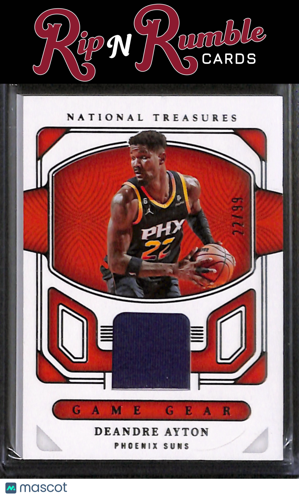 2022-23 Panini National Treasures Deandre Ayton Game Gear /99 #GG-SAP