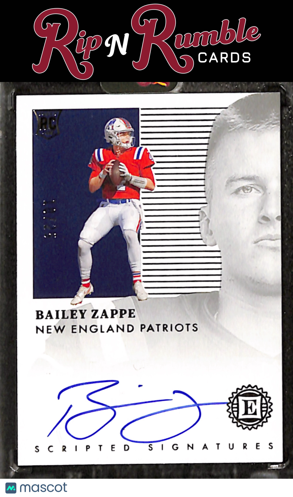 2022 Panini Encased Bailey Zappe Encased Scripted Signatures Gold /25 #SS-BZ