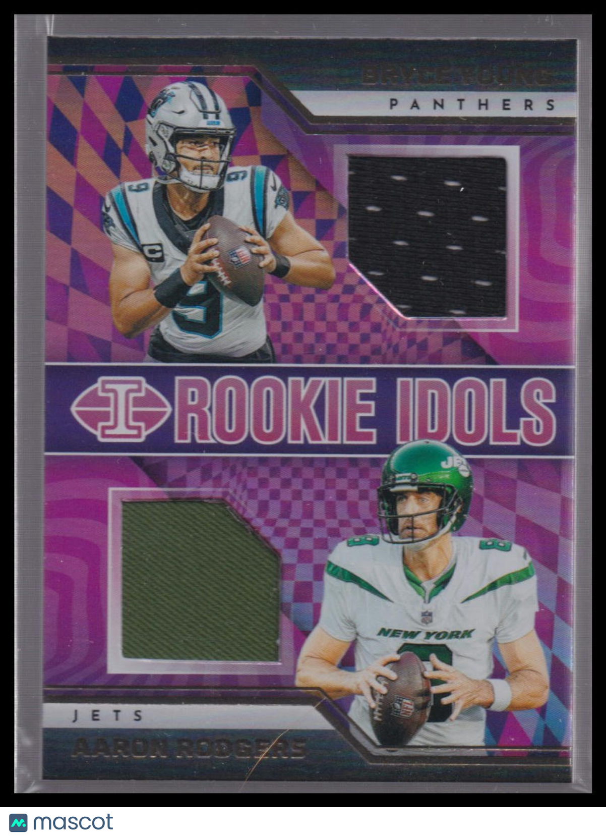 Rodgers Young 2023 Panini Illusions Rookie Idols Dual Memorabilia #RM-YR