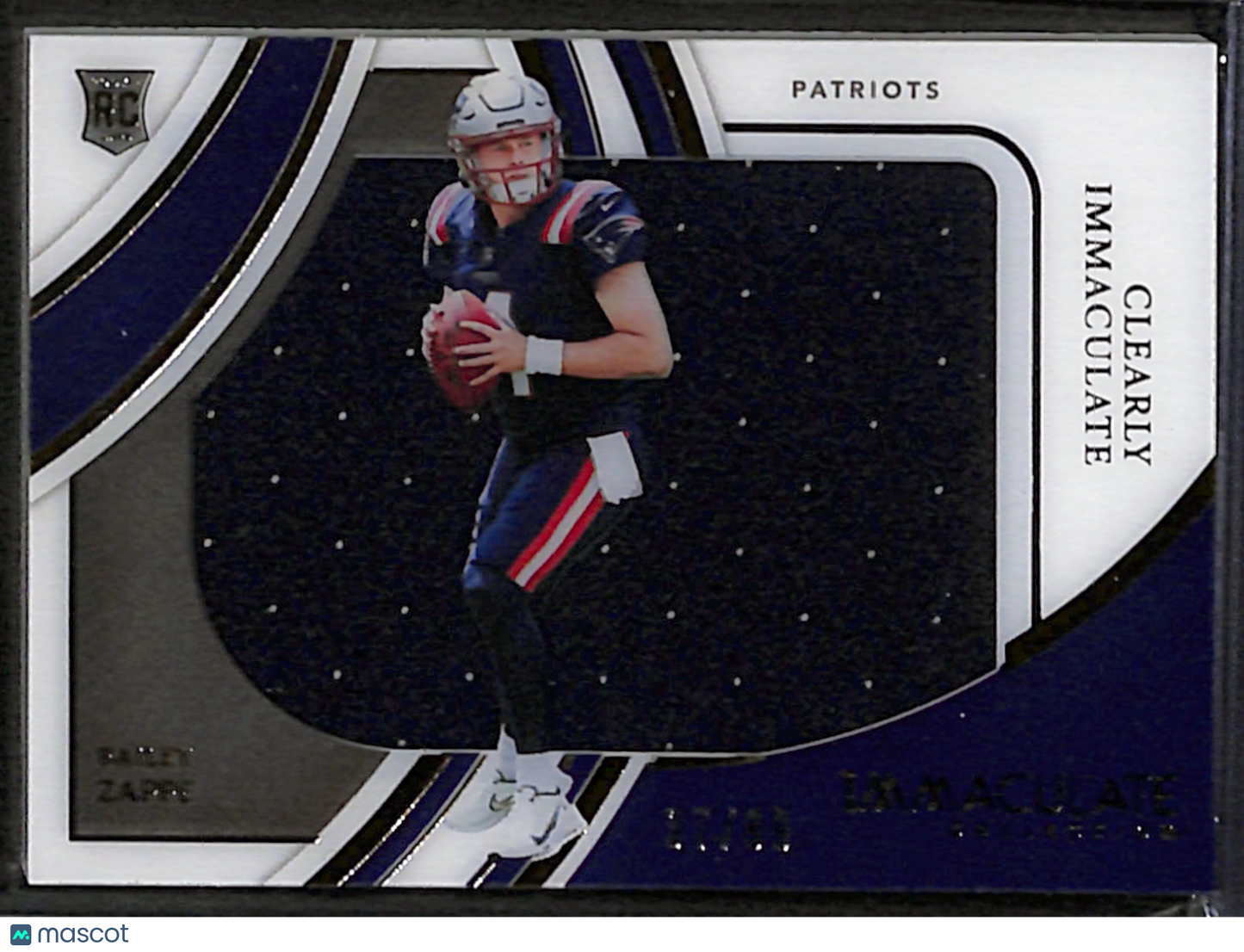 Bailey Zappe 2022 Panini Immaculate Clearly Rookie Jerseys /99 #IRJ-BZA