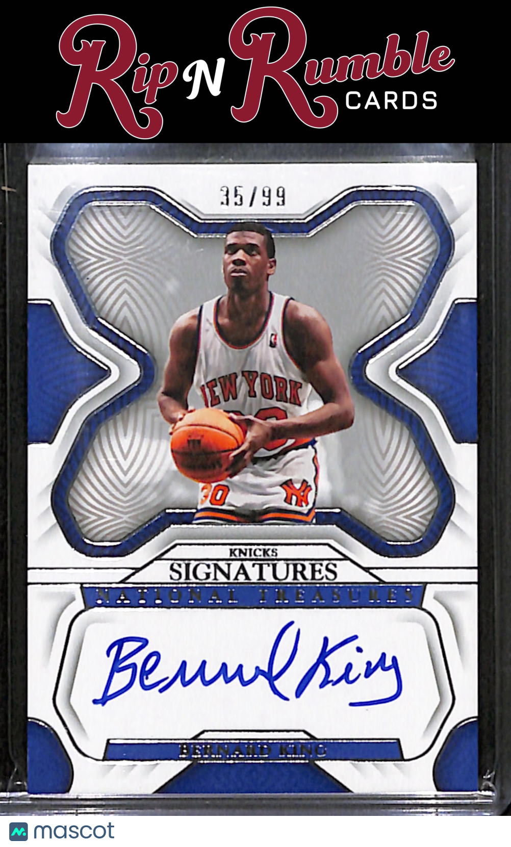 2022-23 Panini National Treasures Bernard King Signatures /99 #S-BKG