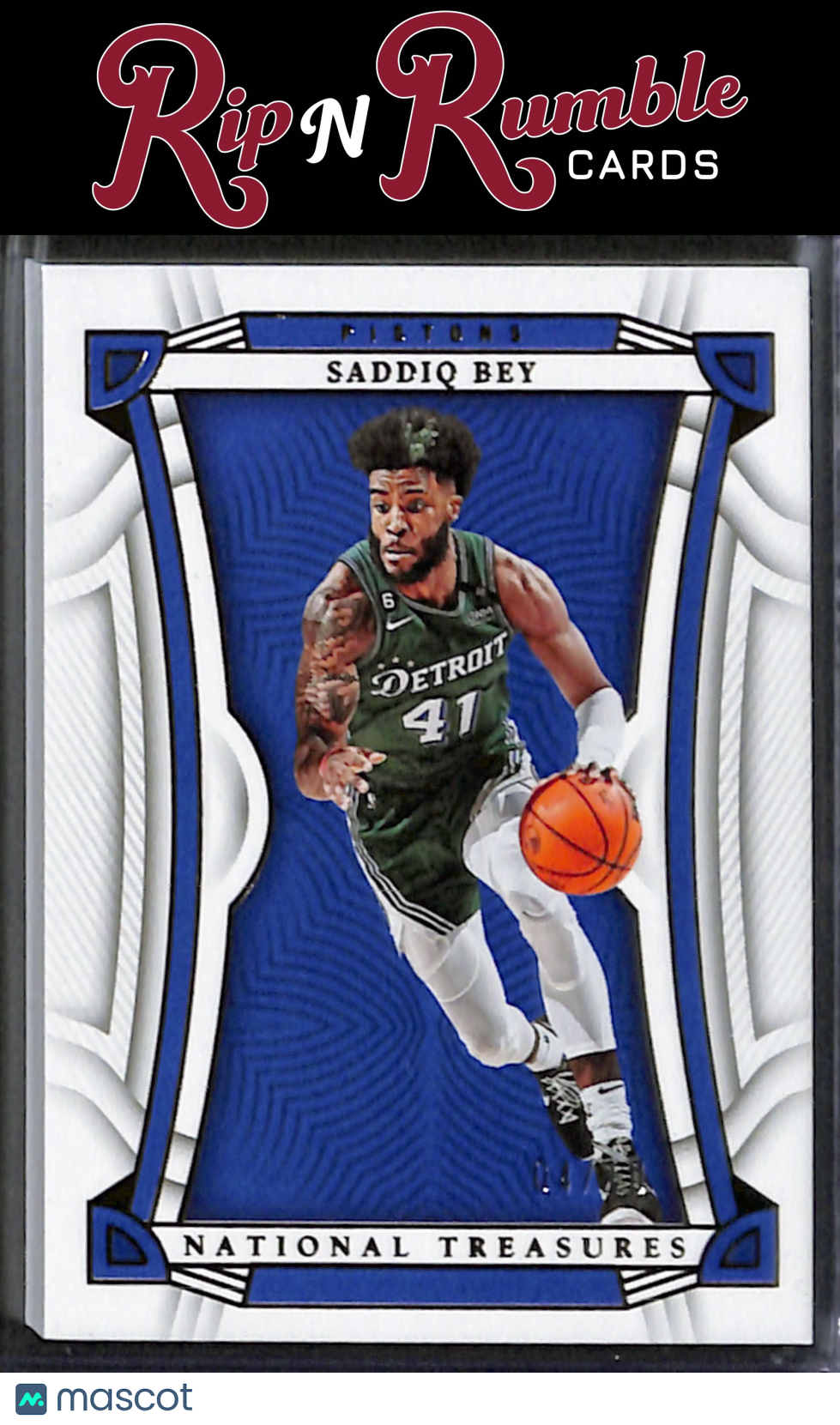 2022-23 Panini National Treasures Saddiq Bey Gold /10 #25