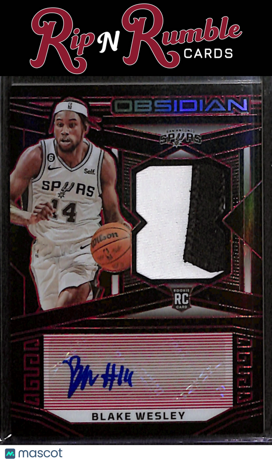 2022 Panini Obsidian Blake Wesley Electric Etch Red /5 #229