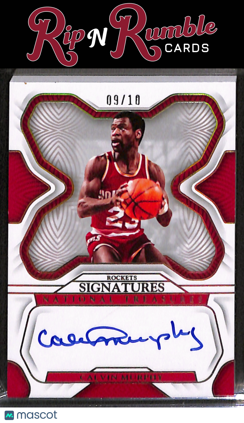 2022-23 National Treasures Calvin Murphy Signatures Gold /10 #S-CVM