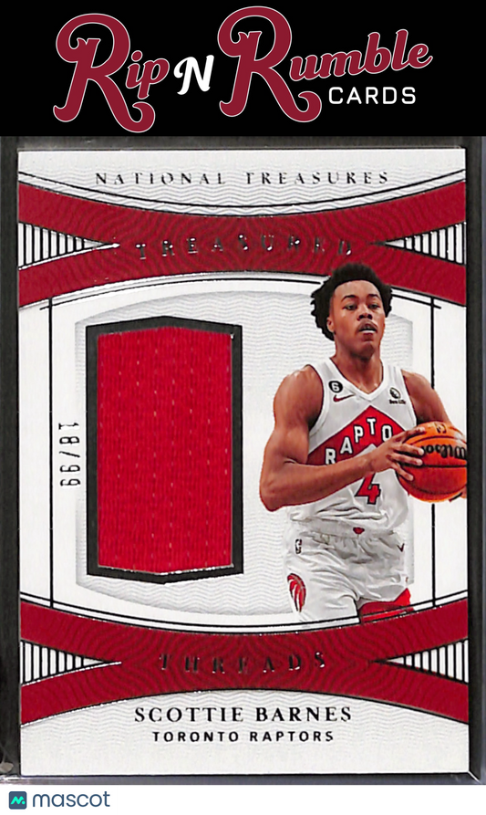 2022-23 National Treasures Scottie Barnes Treasured Threads /99 #TD-BTR