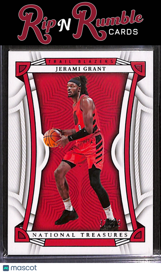 2022-23 National Treasures Jerami Grant Red /75 #98