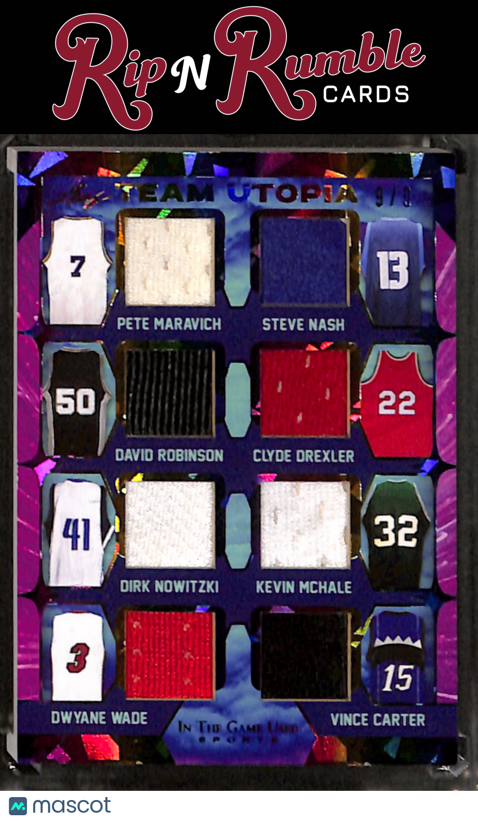 2022 Leaf In The Game Used Sports Basketball Team Utopia Rainbow Ice /9 #TU-12