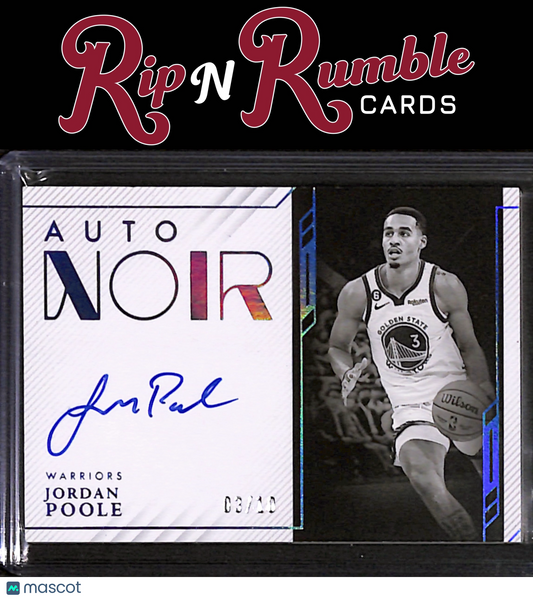 2022-23 Noir Jordan Poole Auto Noir Black and White Platinum /10 #ANB-JPL